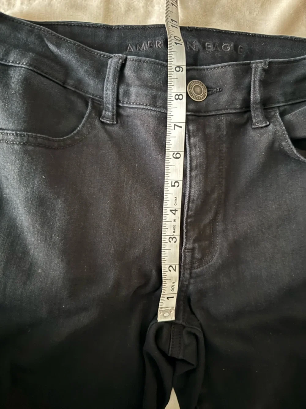 American Eagle 12S Black Jeggings - Picture 6 of 8